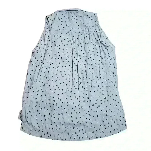 Free People women's blue hi-low tank top medium - Picture 2 of 8